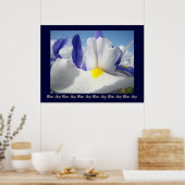 Irises Blue Sky Art Print Healing Touch Nursing Poster (Küche)