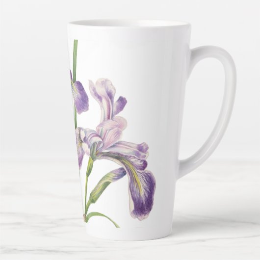 IRISES BLUME ILLUSTRATION MILCHTASSE (Rechts)