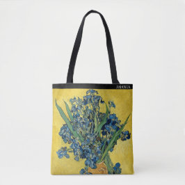Irises by Van Gogh – Custom Text Tasche
