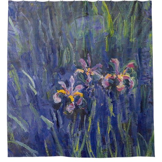 Irises Claude Monet Duschvorhang (Vorderseite)