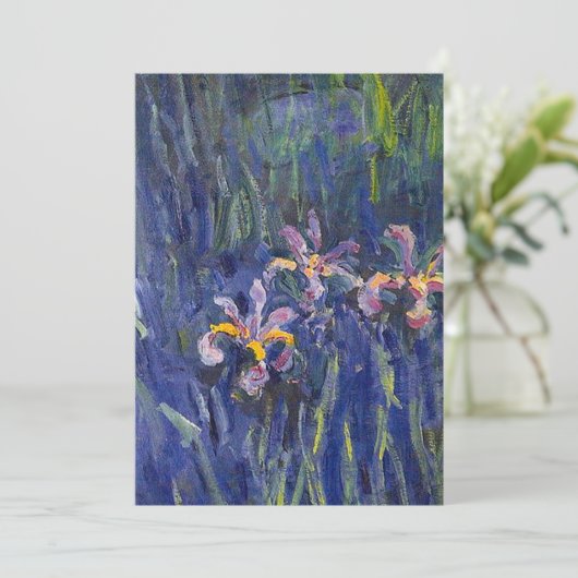 Irises Claude Monet Einladung (Stehend Vorderseite)
