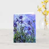 Irises Claude Monet Notecard Karte (Gelbe Blume)
