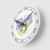 Irises Clock Runde Wanduhr (Winkel)