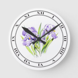 Irises Clock Runde Wanduhr