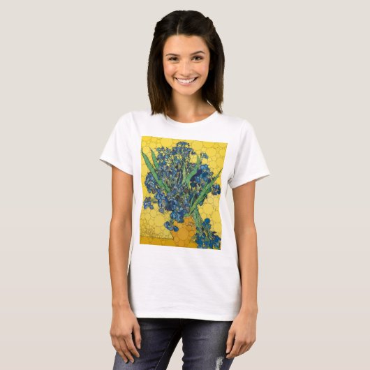 Irises Dots von After Vincent van Gogh T-Shirt (Vorne ganz)