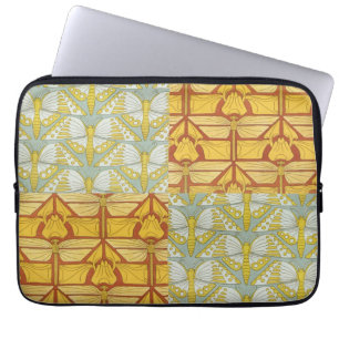 Irises Dragonflies Butterflies Art Nouveau Laptopschutzhülle