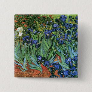 Irises (F608) Van Gogh Fine Art Button