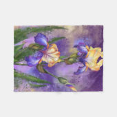 Irises Fleece Blanket (Vorderseite (Horizontal))