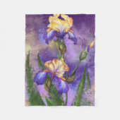 Irises Fleece Blanket (Vorderseite)
