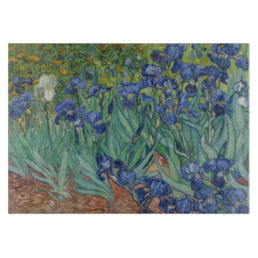 Irises, Floral Oil Painting, Vincent Van Gogh Schneidebrett (Vorderseite)