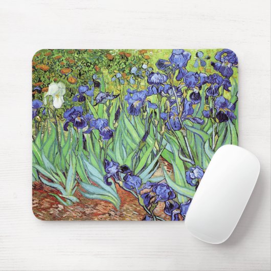 Irises Garden Landscape Vincent van Gogh Mousepad (Mit Mouse)