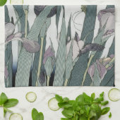 Irises & Grasshopper, Katsushika Hokusai Geschirrtuch (Gefaltet)