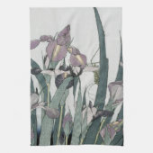 Irises & Grasshopper, Katsushika Hokusai Geschirrtuch (Vertikal)