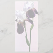Irises in Love Menükarte (Rückseite)