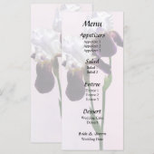 Irises in Love Menükarte (Vorne/Hinten)