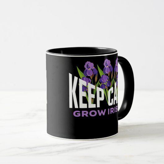 Irises Lover Behielt Calm Grow Irische Garden Blum Tasse (VorderseiteRechts)