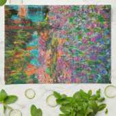 Irises Monet Garden Giverny Blume Handtuch (Gefaltet)