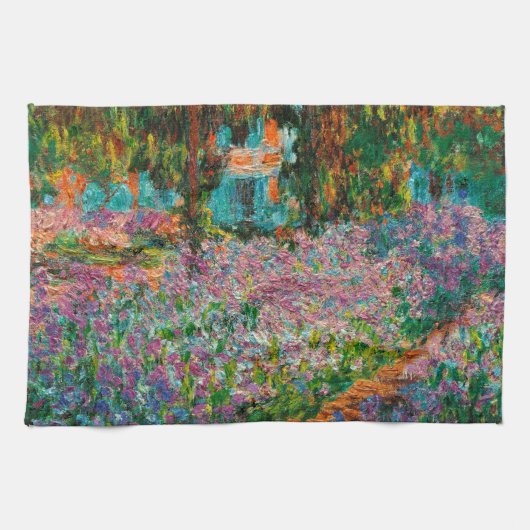 Irises Monet Garden Giverny Blume Handtuch (Horizontal)