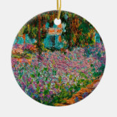 Irises Monet Garden Giverny Blume Keramikornament (Vorne)