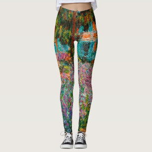 Irises Monet Garden Giverny Blume Leggings