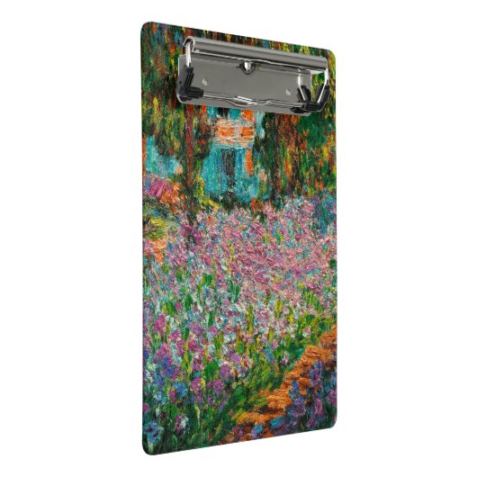 Irises Monet Garden Giverny Blume Mini Klemmbrett (Schrägansicht)