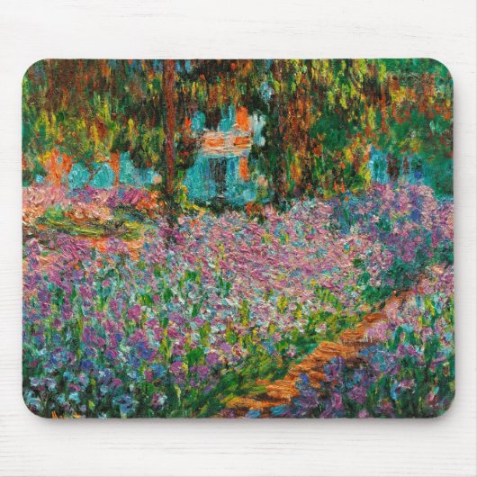 Irises Monet Garden Giverny Blume Mousepad (Vorne)