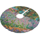Irises Monet Garden Giverny Blume Polyester Weihnachtsbaumdecke (Schrägansicht)
