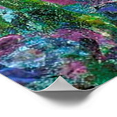 Irises Monet Garden Giverny Blume Poster (Ecke)