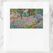 Irises Monet Garden Giverny Blume Rechteckiger Aufkleber (Tasche)