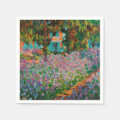 Irises Monet Garden Giverny Blume Serviette (Vorderseite)