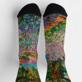 Irises Monet Garden Giverny Blume Socken (Oben)