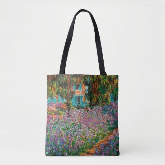 Irises Monet Garden Giverny Blume Tasche (Vorderseite)