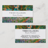 Irises Monet Garden Giverny Blume Visitenkarte (Vorne/Hinten)