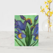 Irises Notecard Karte (Gelbe Blume)