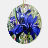 Irises oil painting keramik ornament (Links)