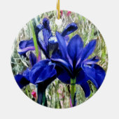 Irises oil painting keramik ornament (Hinten)