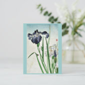 Irises Ukiyoe Postkarte (Stehend Vorderseite)