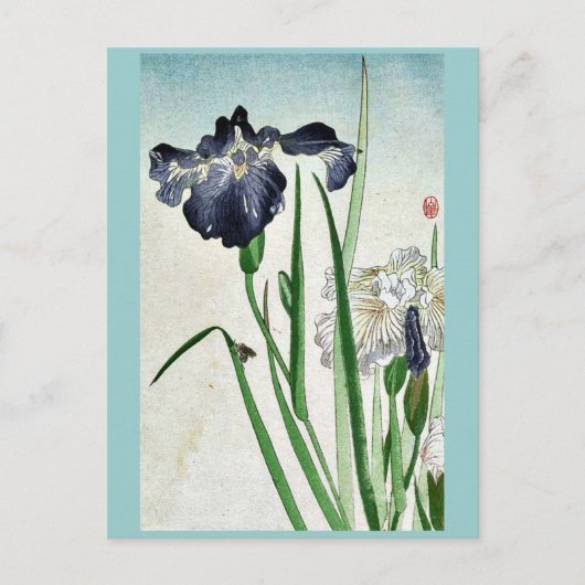 Irises Ukiyoe Postkarte (Vorderseite)