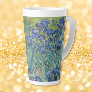 Irises Van Gogh Vintag Floral Art Blume Monogram Milchtasse