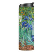 Irises Vincent Van Gogh Blue Flowers Art Monogram Thermosbecher (Nach links gedreht)