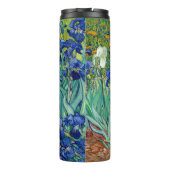Irises Vincent Van Gogh Blue Flowers Art Monogram Thermosbecher (Rückseite)