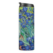 Irises Vincent Van Gogh Blue Flowers Art Monogram Thermosbecher (Nach rechts gedreht)
