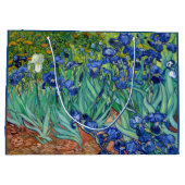 Irises Vincent van Gogh Blume Kunstmalerei Große Geschenktüte (Rückseite)