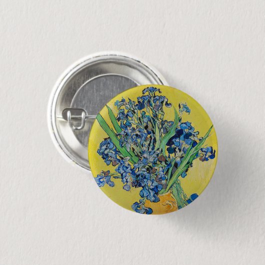 Irises Vincent van Gogh Button (Vorne & Hinten)