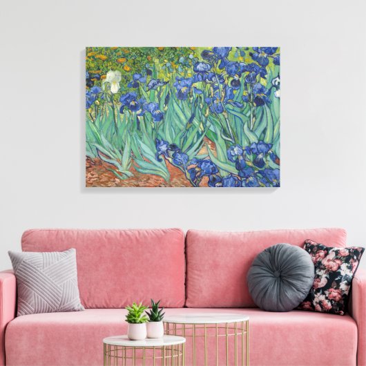 IRISES VINCENT VAN GOGH Canvas Print Leinwanddruck (Insitu (Wohnzimmer))