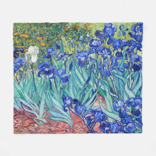 Irises Vincent van Gogh Fleecedecke (Vorderseite (Horizontal))