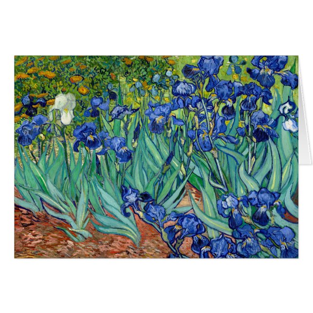 Irises Vincent van Gogh Gemälde Blank Card (Vorderseite (Horizontal))