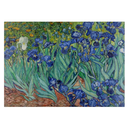 Irises Vincent van Gogh Gemälde Cutting Board Schneidebrett (Vorderseite)