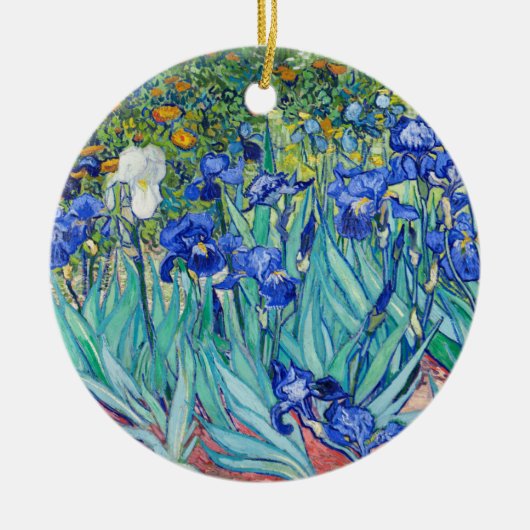 Irises Vincent van Gogh Keramik Ornament (Vorne)