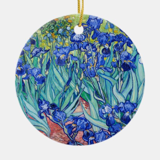 Irises Vincent van Gogh Keramik Ornament (Vorne)